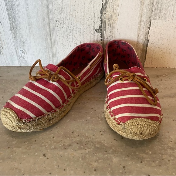 Sperry Top Sider Katama Espadrilles Red White 8M - Picture 2 of 9